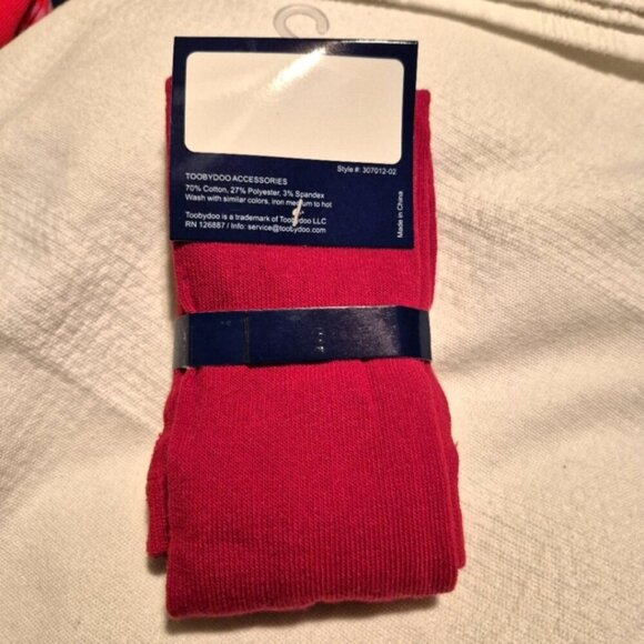 Tooby Doo girls footless sweater tights leggings red NEW - Picture 4 of 5